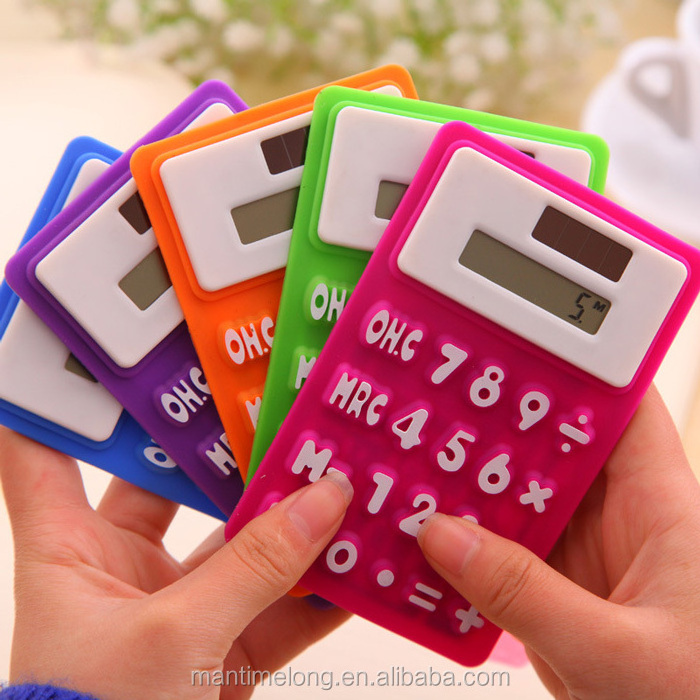 Silicone Calculator Solar Energy Soft keyboard Creative Can be Attached To The Magnetic Refrigerator and Magnetic Proudcts