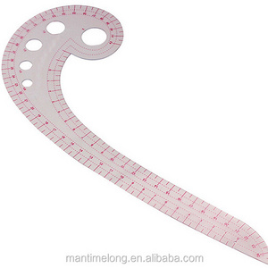 Comma Shaped flexible ruler scale ruler that is made the plastic ruler