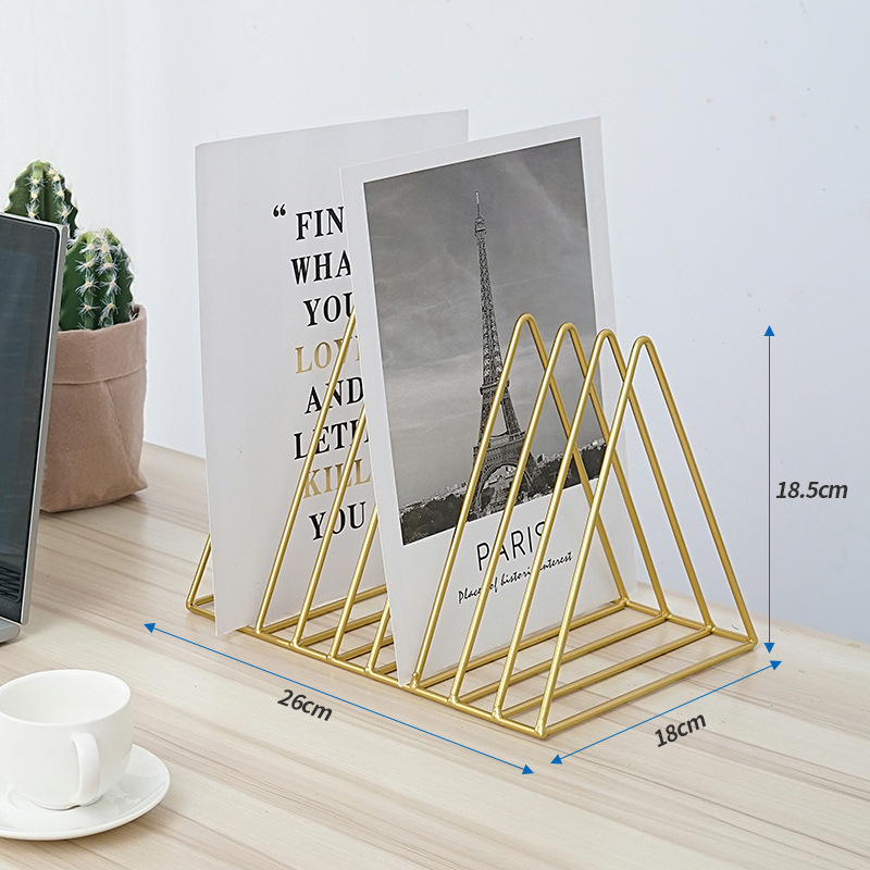 Triangle Book Shelf Document rack Magazine Holder