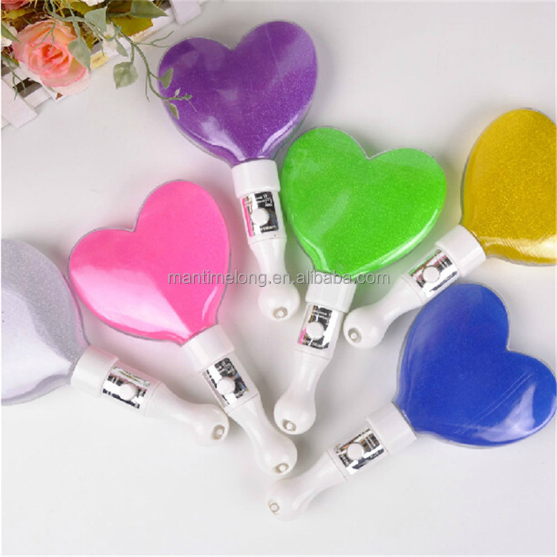 Led Heart Shaped Glowing Stick In The Dark Concert Events Light Up Toys Flashing Wedding Festival Party Favors