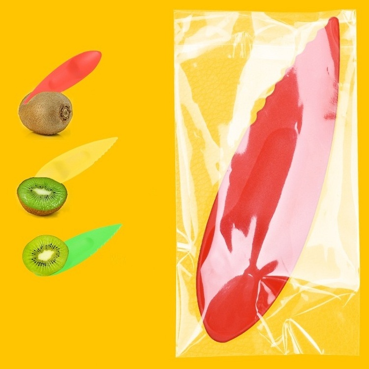 2 in 1 Kiwi Spoon Plastic Candy Color Kiwi Dig Spoon Scoop Fruit Knife Slicer Peeler Cutter