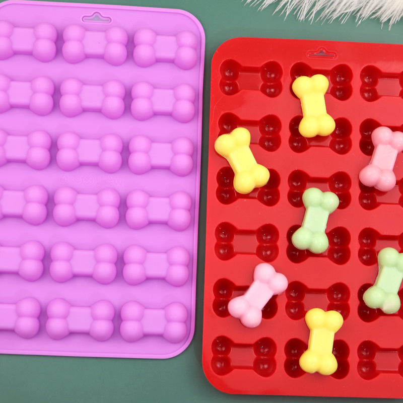 Chocolate Candy Jelly  Ice Cube Dog Bone Silicone Molds Non-Stick Food Grade Silicone Molds