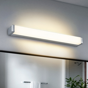 Waterproof Led Mirror Bathroom Lights Fixtures Silver Wall Mounted Bathroom Lights Linear Nordic Vanity Mirror Lights