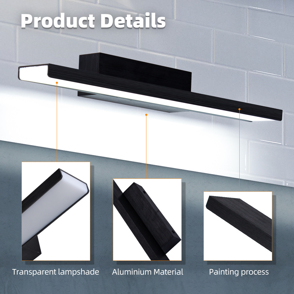 MantoLite modern decorative hotel wall lamp bathroom light vanity lights for bathroom black wall lights hotel bathroom