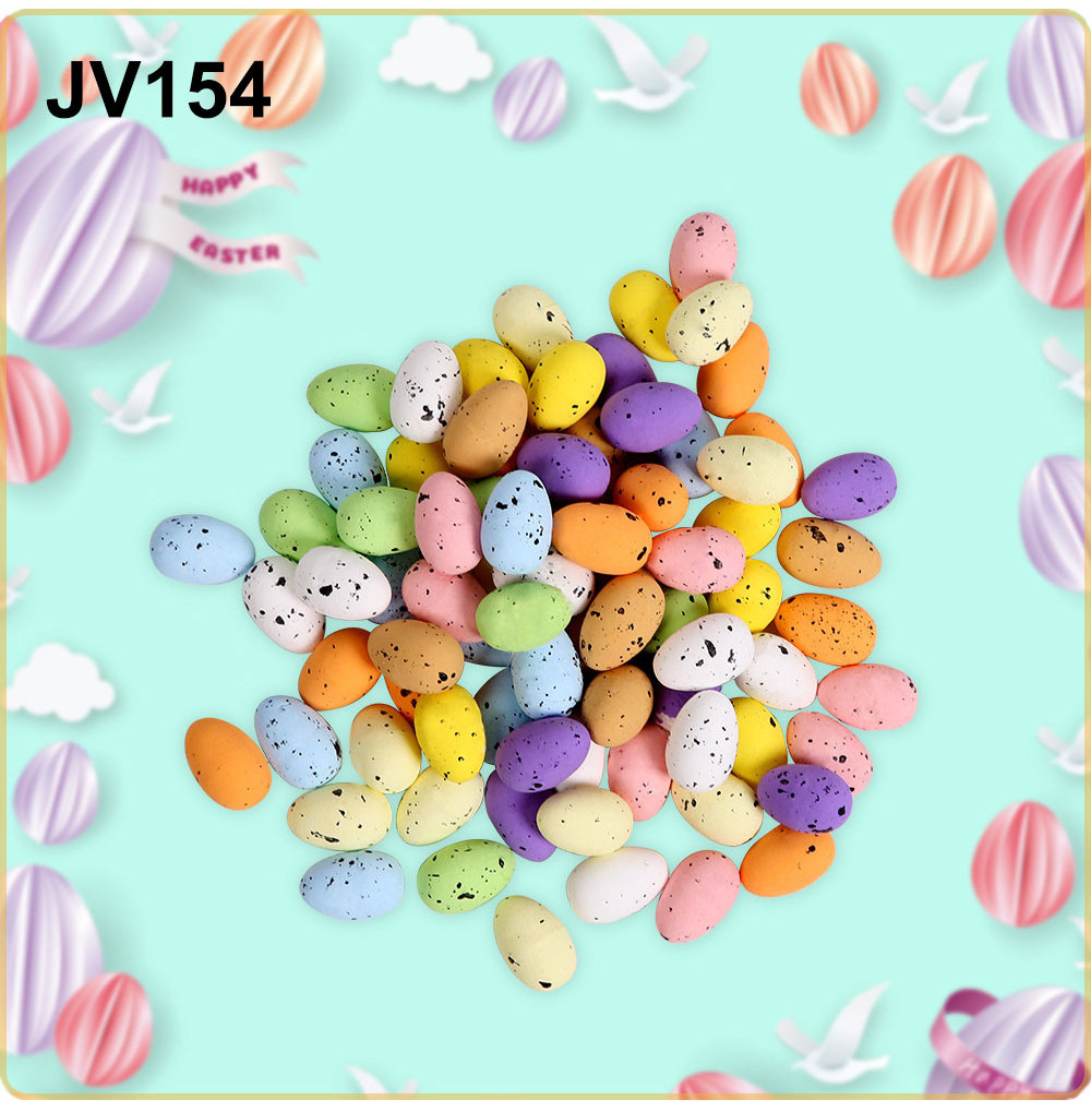 100 Pieces Assorted Foam Easter Eggs Speckled Eggs DIY Craft for Easter Wreath Home Party Decoration