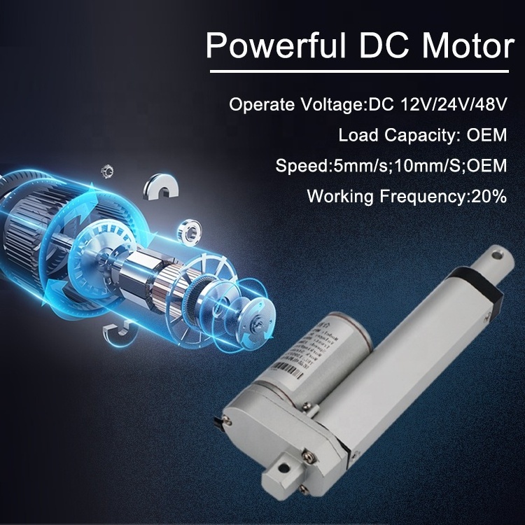 Heavy Duty 12v 24V 1.5 kw Stpper Manual Electric Waterproof Linear Actuator