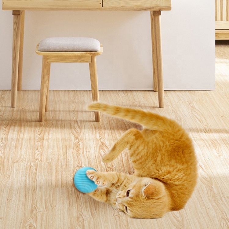 Pet automatic katzenspielzeug juguetes para gato play funny interactive motorised teasing ball interactive cats toy