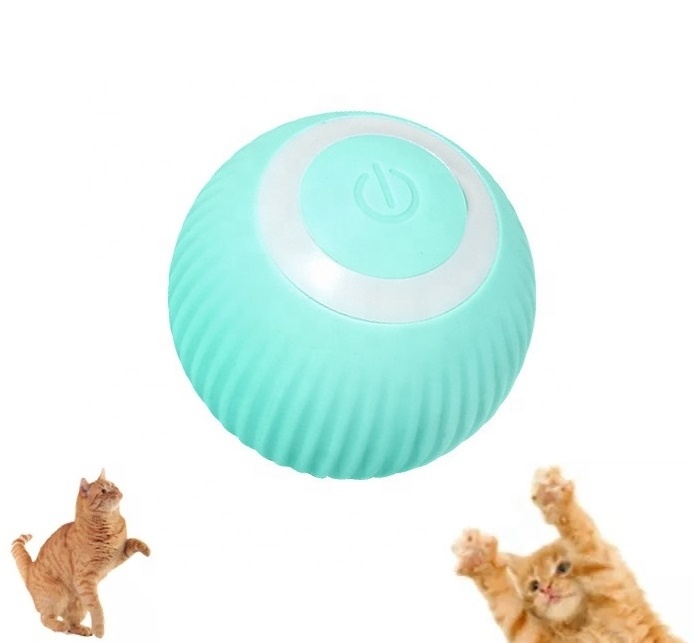 Pet automatic katzenspielzeug juguetes para gato play funny interactive motorised teasing ball interactive cats toy