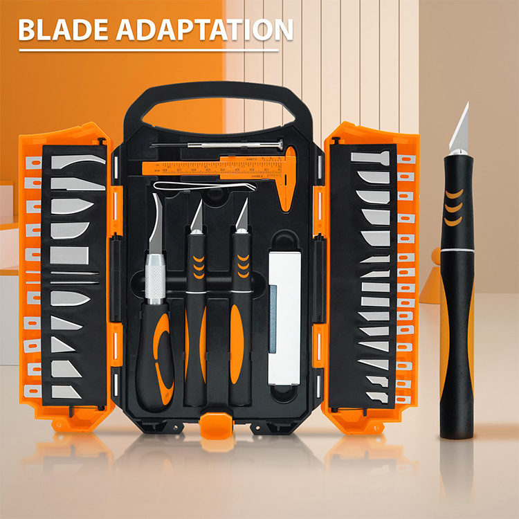 Gravers Wood Carving Tools carbon Steel blade Knife set Detail Chisel Craft Tool 37pcs Set