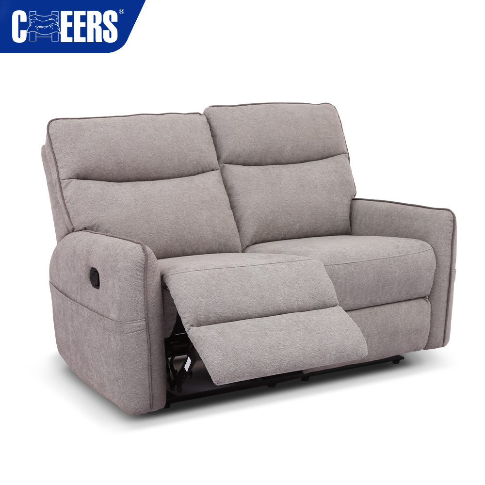 MANWAH Fabric Modern Upholstered Manual Reclining Living Room Recliner 3+2+1 Seat Sofa Set Divan Sofa