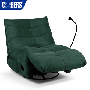 MANWAH CHEERS Fabric Manual Adjustable Recliner Bean Bag Sofa Swivel Rocking Chair