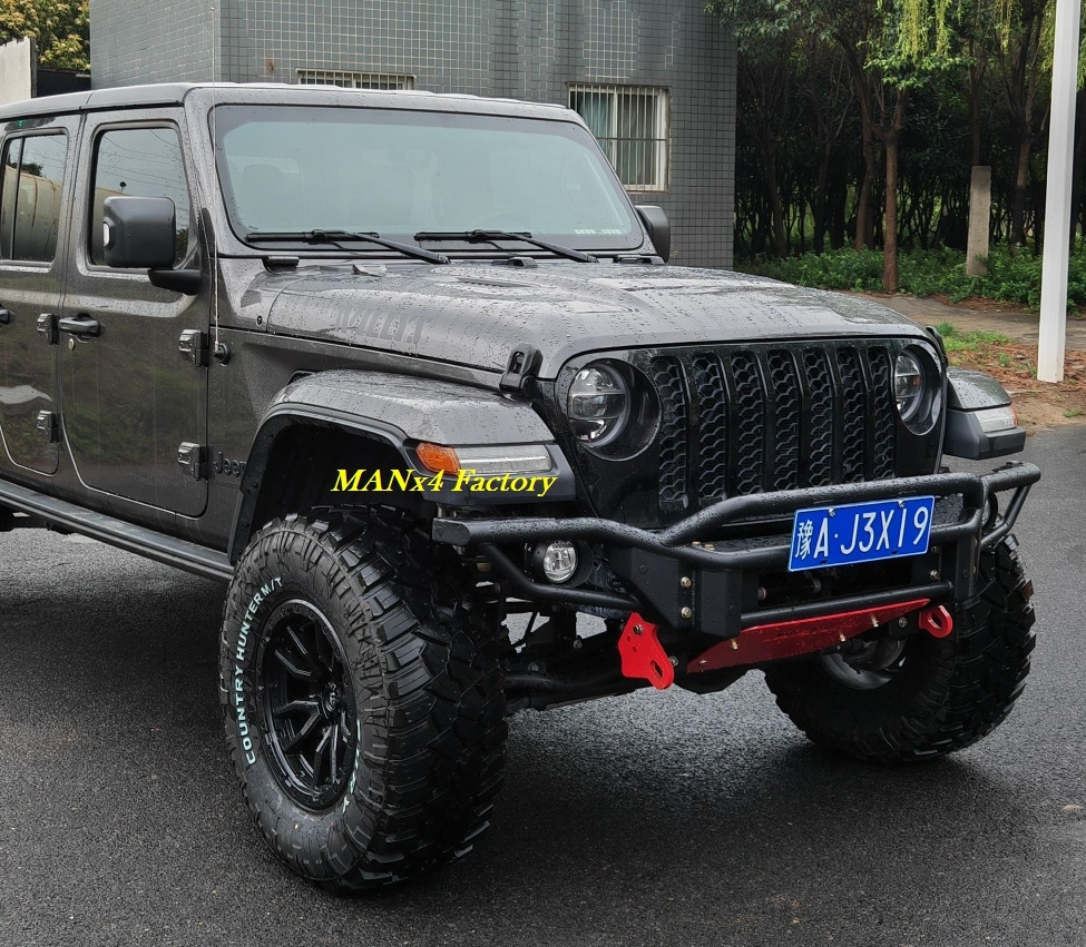 MANx4 Steel Front Bumper Bull Bar Nudge Bar For Jeep Wrangler JL