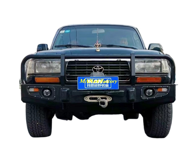 MANx4 Steel Front Bumper Bull Bar Nudge Bar For Land Cruiser Lc80