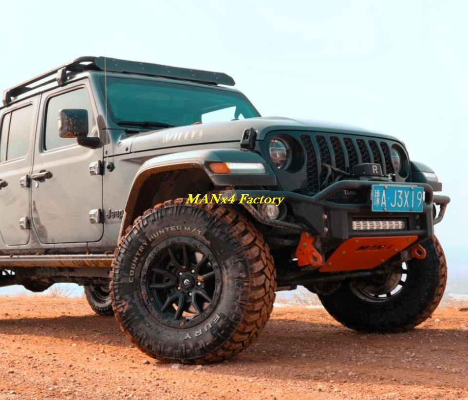 MANx4 Steel Front Bumper Bull Bar Nudge Bar For Jeep Wrangler JL