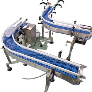 Modular Belt Conveyor with PP Belt and 304 Stainless Steel Frame using in Food Factory