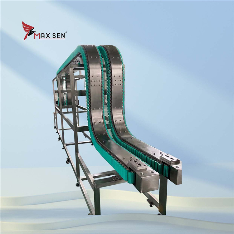 Material Handling Equipment Plastic Gripper Chain Conveyor