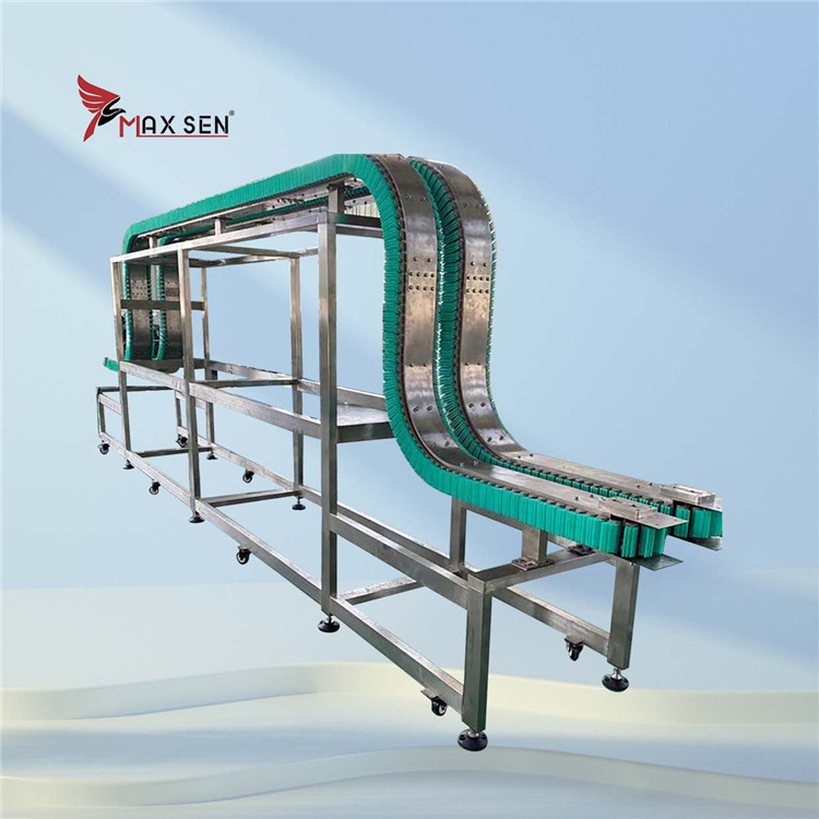 Material Handling Equipment Plastic Gripper Chain Conveyor