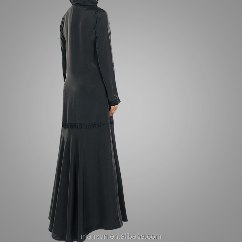 Latest Burqa Designs Pictures Simple Black Abaya Dubai Wholesale Market