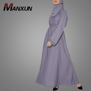 Wholesale Elegant Muslim Women Maxi Dress Arabic Islamic Clothes Long Sleeve Party Dress New Abaya Dubai