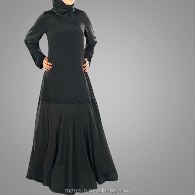 Latest Burqa Designs Pictures Simple Black Abaya Dubai Wholesale Market