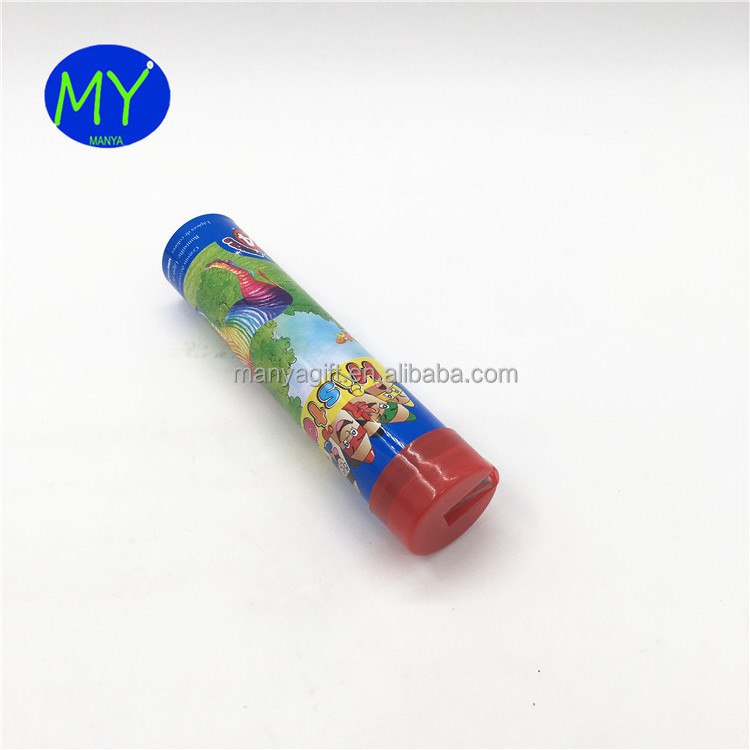 Multi wooden rainbow color pencil in ruler tube box