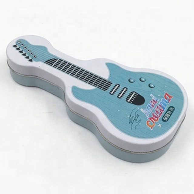 Size 122x61x20mm small guitar shaped tin box for cosmetic, candy,  chocolate