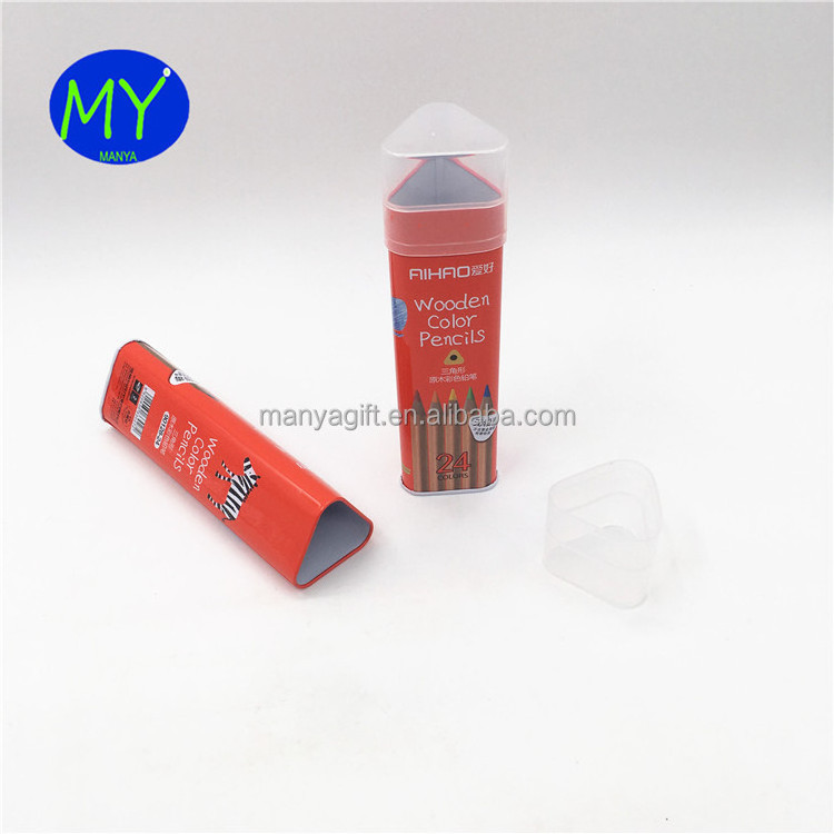 2017 wooden dyed color pencil in ruler tube box without eraser