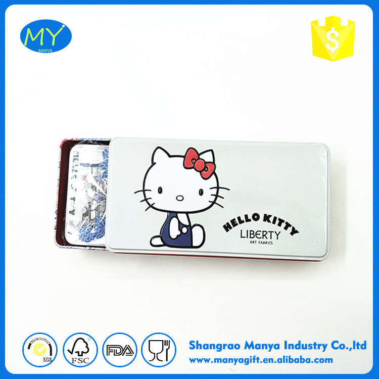 Customized Hello Kitty Tin Boxes For Pen Holding