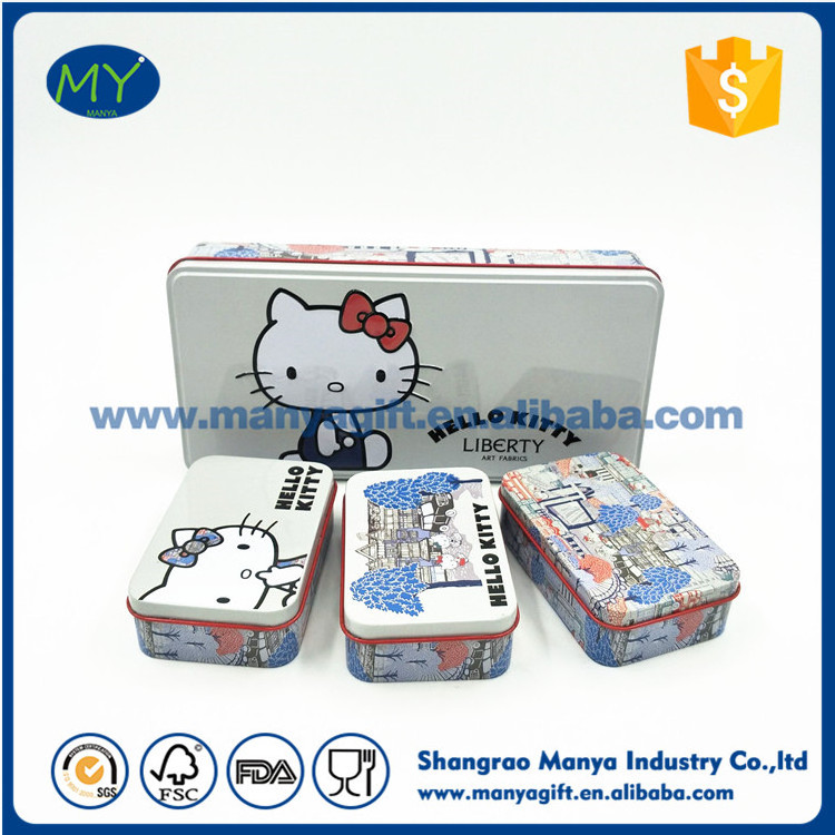 Customized Hello Kitty Tin Boxes For Pen Holding