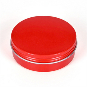 Hot sale 100ml 100g 83x28mm round empty red aluminum jar aluminum tin with lid for beard cream lid balm shoe cream hair oil