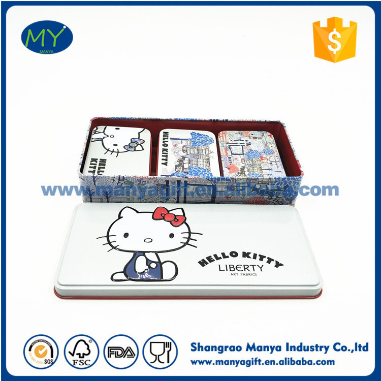 Customized Hello Kitty Tin Boxes For Pen Holding