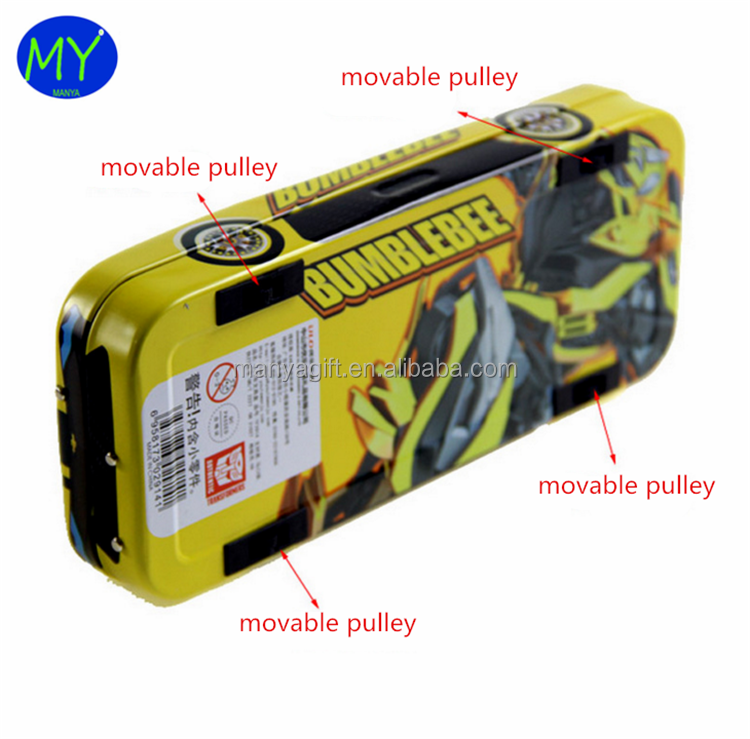 Factory hot sales car shape 3 layer tin pencil case of bottom price