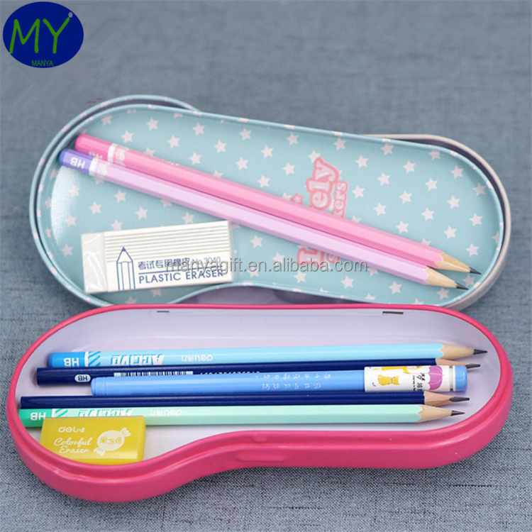 Factory hot sales shoe shaped tin pencil case of bottom price