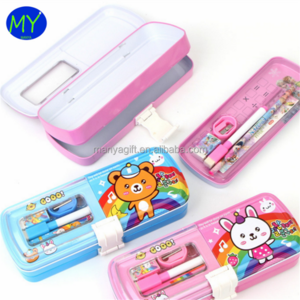 Factory hot sales 3 layer tin pencil case of bottom price