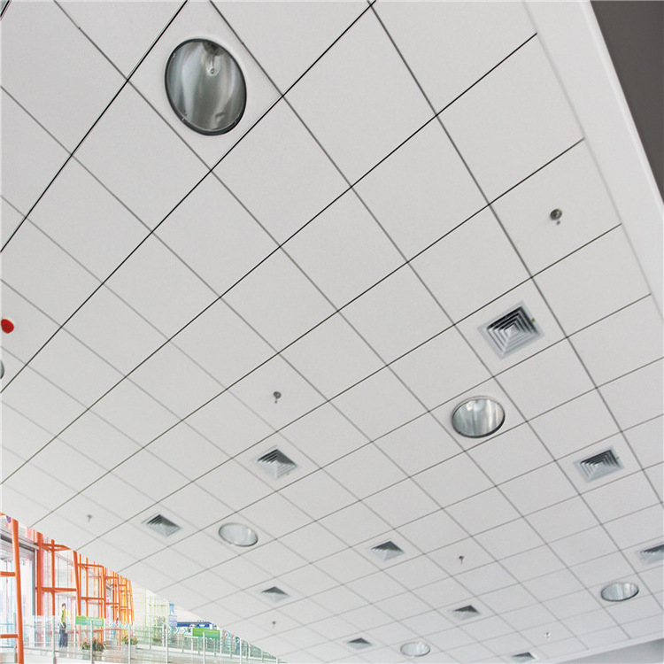 Indoor Design 595*595mm Perforat Aluminum Alloy  Soundproof Metal Ceiling Panel