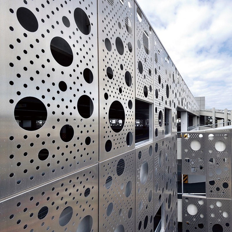 Decorative Aluminum Exterior Wall Panels Perforated Exterior Wall System Panels Aluminum