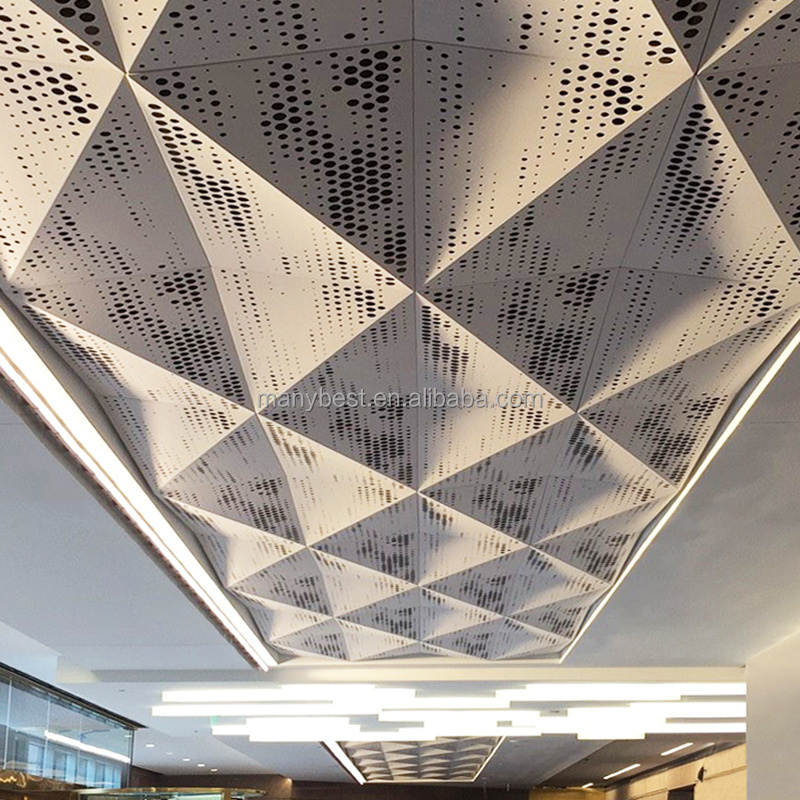 Customized Heat Insulation Tiles Panels Boards Drop Decoration 3D Suspended Aluminium Ceiling