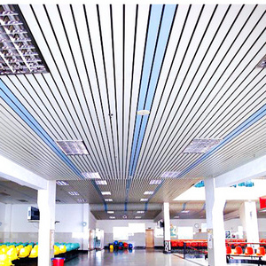 0.5-1.2mm Decorative Aluminum Linear Ceiling Panel Metal Plank Strip Ceiling For Commercial Space