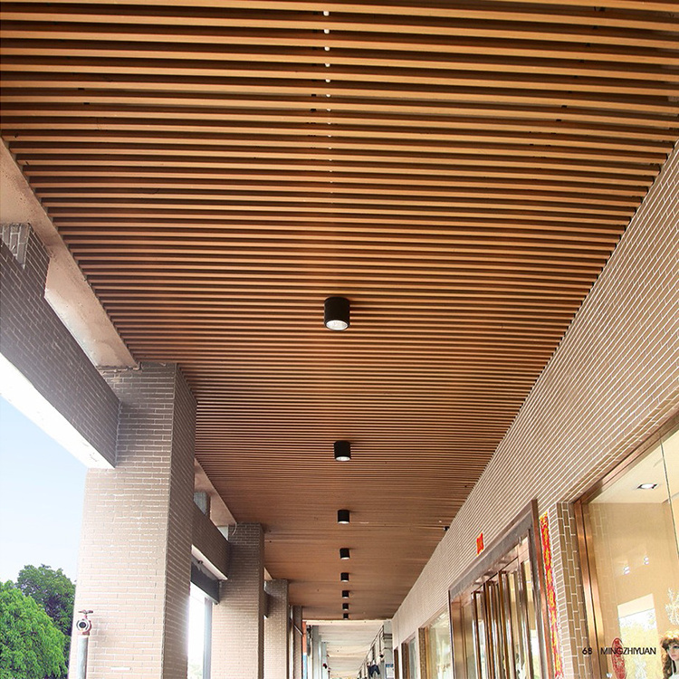 0.5-1.2mm Decorative Aluminum Linear Ceiling Panel Metal Plank Strip Ceiling For Commercial Space