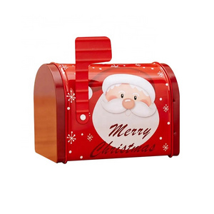 Mailbox Gift Tin Case For Christmas Decoration Tin Box Envelope Mail Box Kid Suitcase Tin Boxes