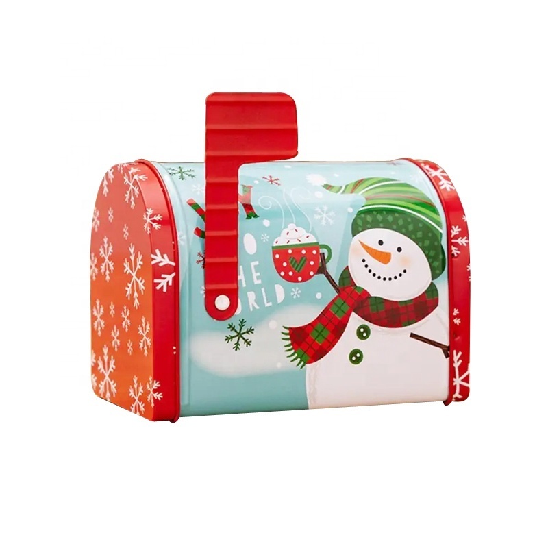 Mailbox Gift Tin Case For Christmas Decoration Tin Box Envelope Mail Box Kid Suitcase Tin Boxes