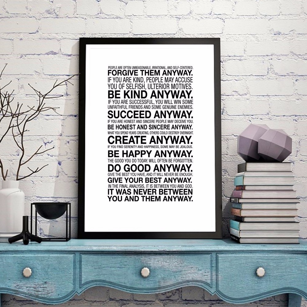 Modern Motivational Life Quote Wall Canvas Art Print Painting Poster Wall Pictures For Bedroom Home Wall Inspirational Decor