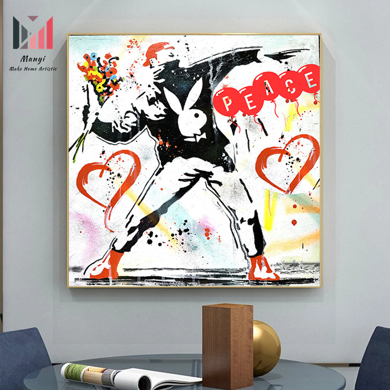 Graffiti Pop Street Throw Away Love Wall Art  Follow your Dreams Canvas Prints Art For Home Living room Decor