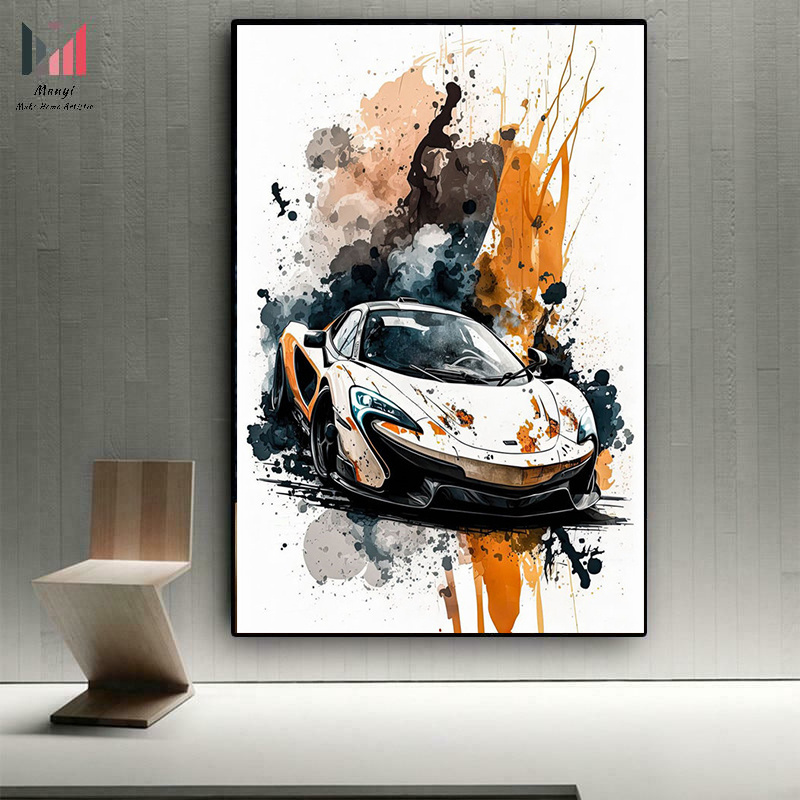 10 pcs Modern Cool Sports Car Wall pictures And prints Graffiti Pop Posters Canvas Painting For Home Room Decor As kids Gift