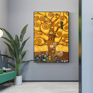 Famous Painting Gustav Klimt Tree Of Life Wall Art Pictures  Oil painting For Home Decor Cuadros Living Room Decoration Canvas