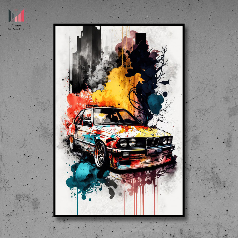 10 pcs Modern Cool Sports Car Wall pictures And prints Graffiti Pop Posters Canvas Painting For Home Room Decor As kids Gift