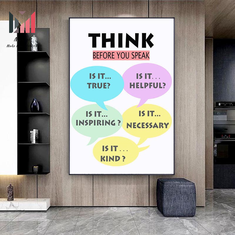 Motivational Quotes TO BE YOURSELF Modern Office Wall Decor Canvas Painting Poster and Print Wall Art Pictures for Home Decor