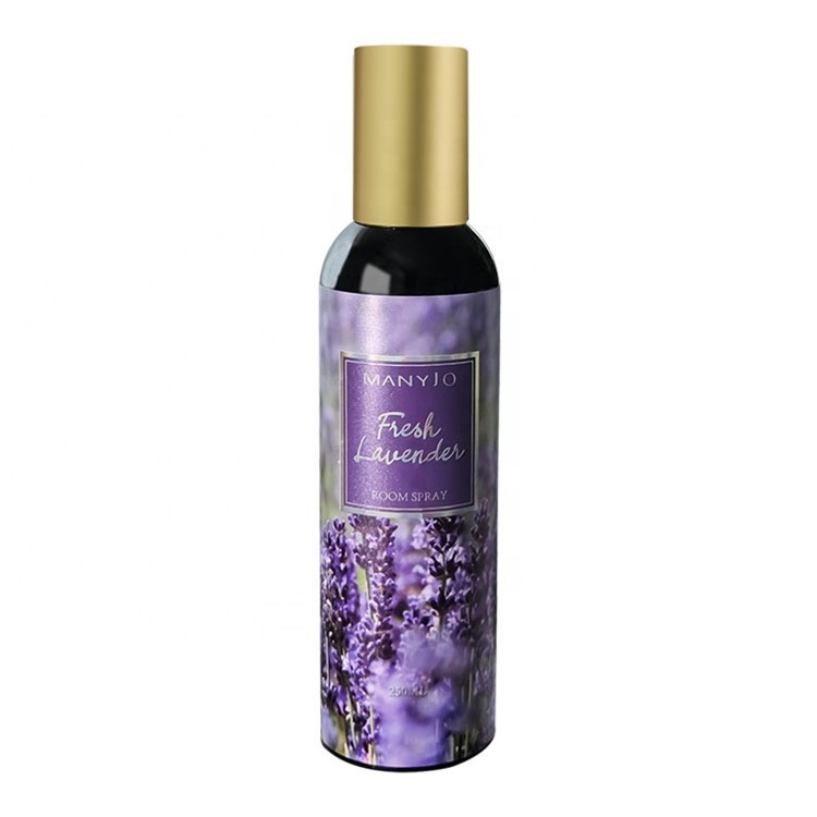 Custom luxury 250ml Room Spray Air Freshener Lavender Long-lasting Scent Freshener Bathroom Deodorant Spray for Home Hotel