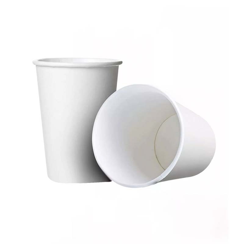 Factory Supply Customized logo printed white coffee hot chocolate disposable paper cup use with lid