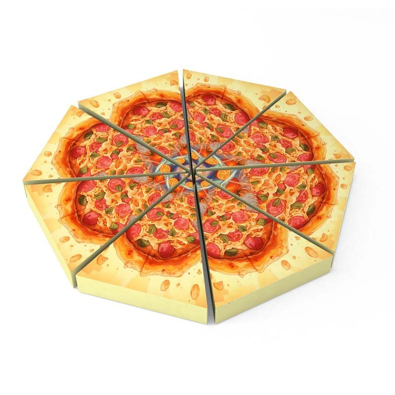 Best Price Disposable clamshell pizza slice box style packaging one slice triangular yellow pizza box with logo